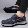 Fashion New Male Lace-Up Business Flats High Quality Men Shoe Genuine Leather Mens Casual Shoes All-match Male Comfortable Walking Shoe
