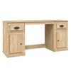 Scrivania - Maison Exclusive - Quercia Sonoma - Legno ingegnerizzato - Contenitore integrato