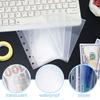 A7 5Pcs Colorful Binder Pockets Binder Zipper Folders For 6Ring Notebook Divider Page Water-Repellent Pvc Leaf Document Filing Bag