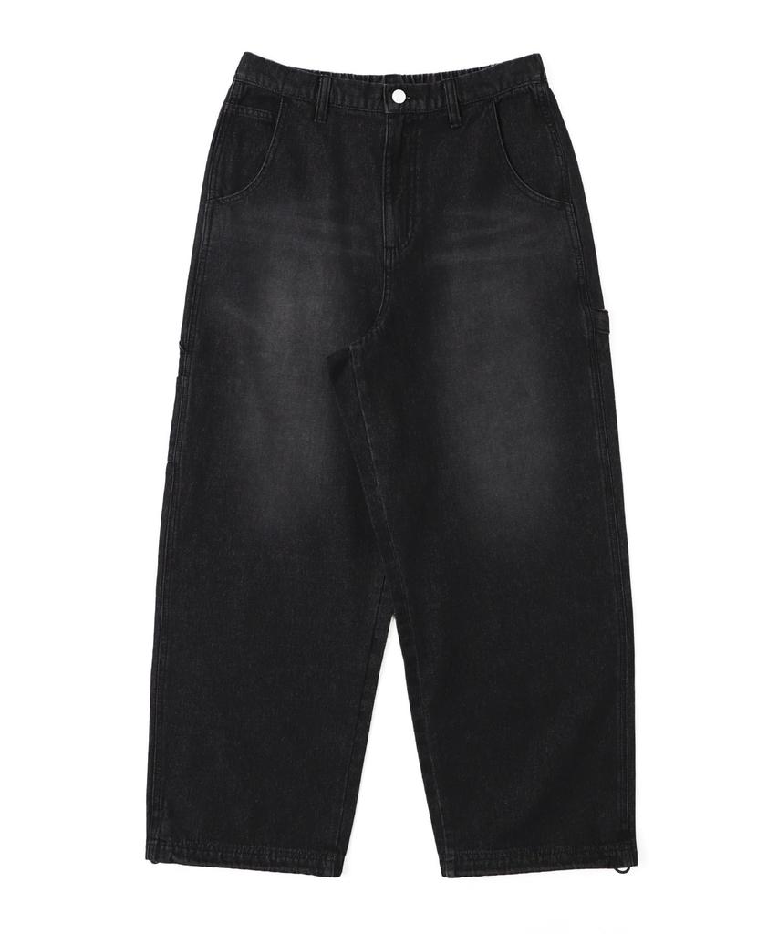 WEGO Easy Painter Denim Denim Size Denim Black Sonata Men's Pants, Pants, Wide-leg Pants, Bottoms, Jeans, Streetwear, Casual, Gift, Spring, Summer,