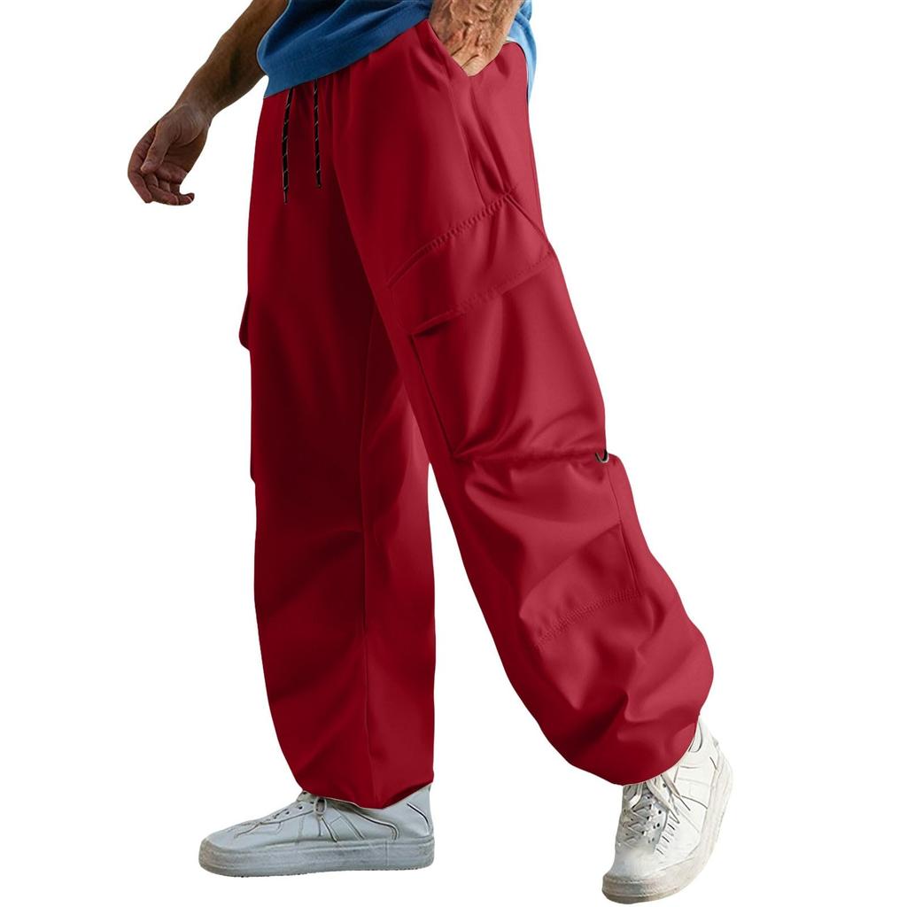 Men's Outdoor Loose Leisure Waterproof Windbreaker Pants Multiple Pockets Workwear Mountain Climbing Pants