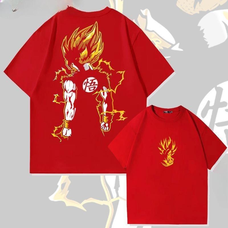 Japanese Animation Dragon Ball Wukong Tide Short-sleeved T-shirt Men's and Women's Summer Tide Brand Loose Summer Top