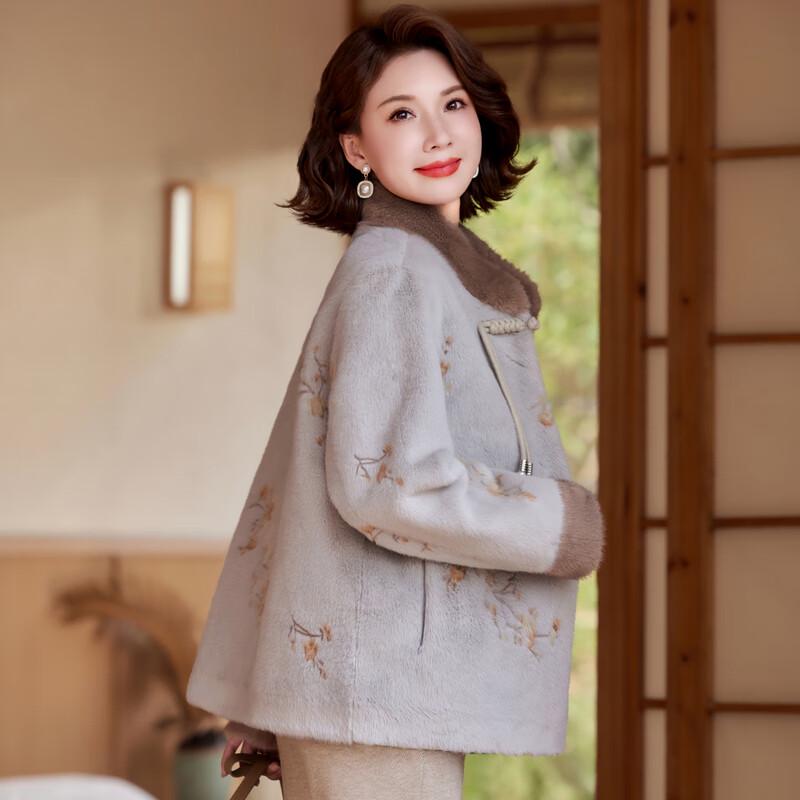 Yalu 2025 Faux Mink Velvet Winter Coat for Mid-Aged Women