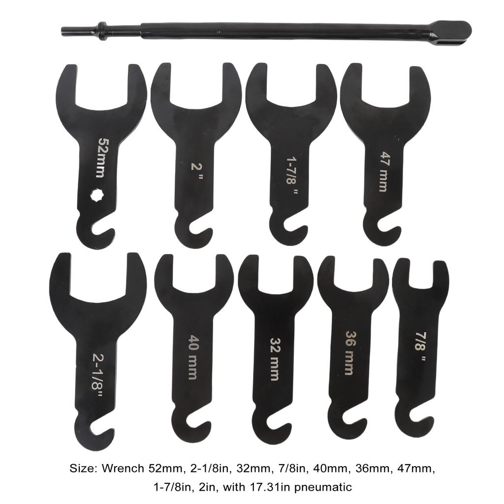 10Pcs Car Pneumatic Fan Clutch Wrench Set 45 Carbon Steel Efficient Portable Clutch Fan Removal Tool Kit Car Accessories