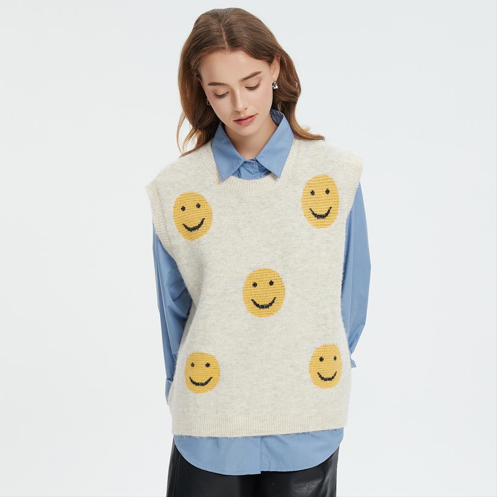 Dimanaf 2025 Winter Plus Size Autumn Women Sleeveless Vest Sweaters Knitting Fashion Oversize Casual Style Loose Sweater