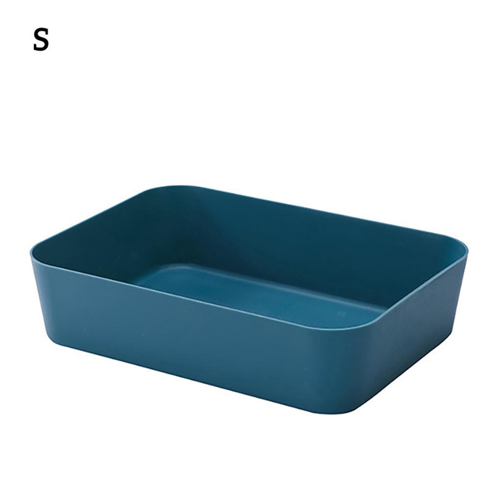 

Ящик для хранения прямоугольный пластиковый настольный ящик косметичка канцелярский органайзер контейнер для носков s