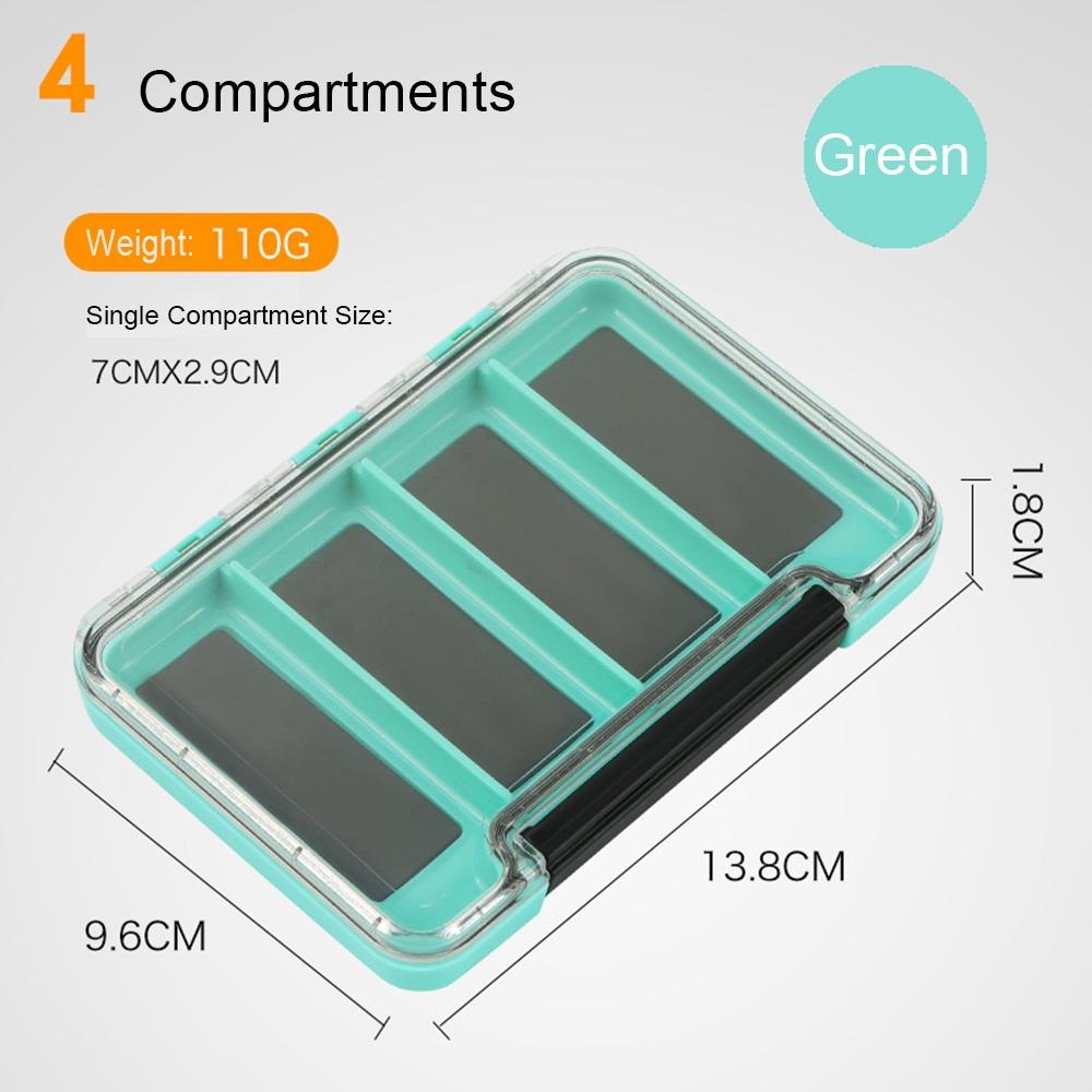 Plastic Magnetic Fishing Tackle Box 4/8/12 Compartments Portable Fishing Lure Bait Box Fishing Accessories