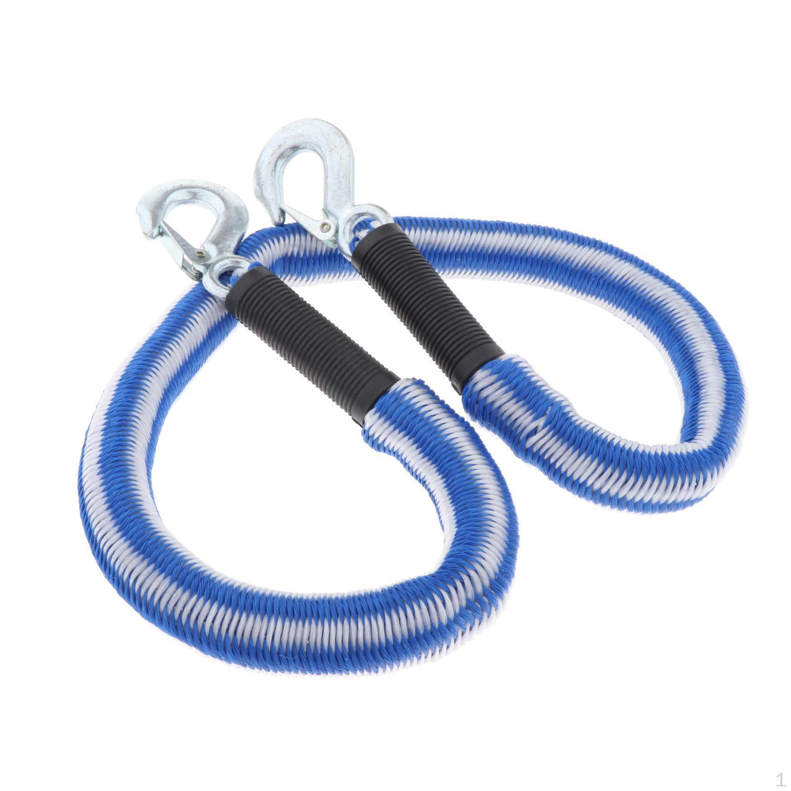 

1 Ton Vehicles Car Trailer Towing Rope Tow Strap with Hooks 125x4cm