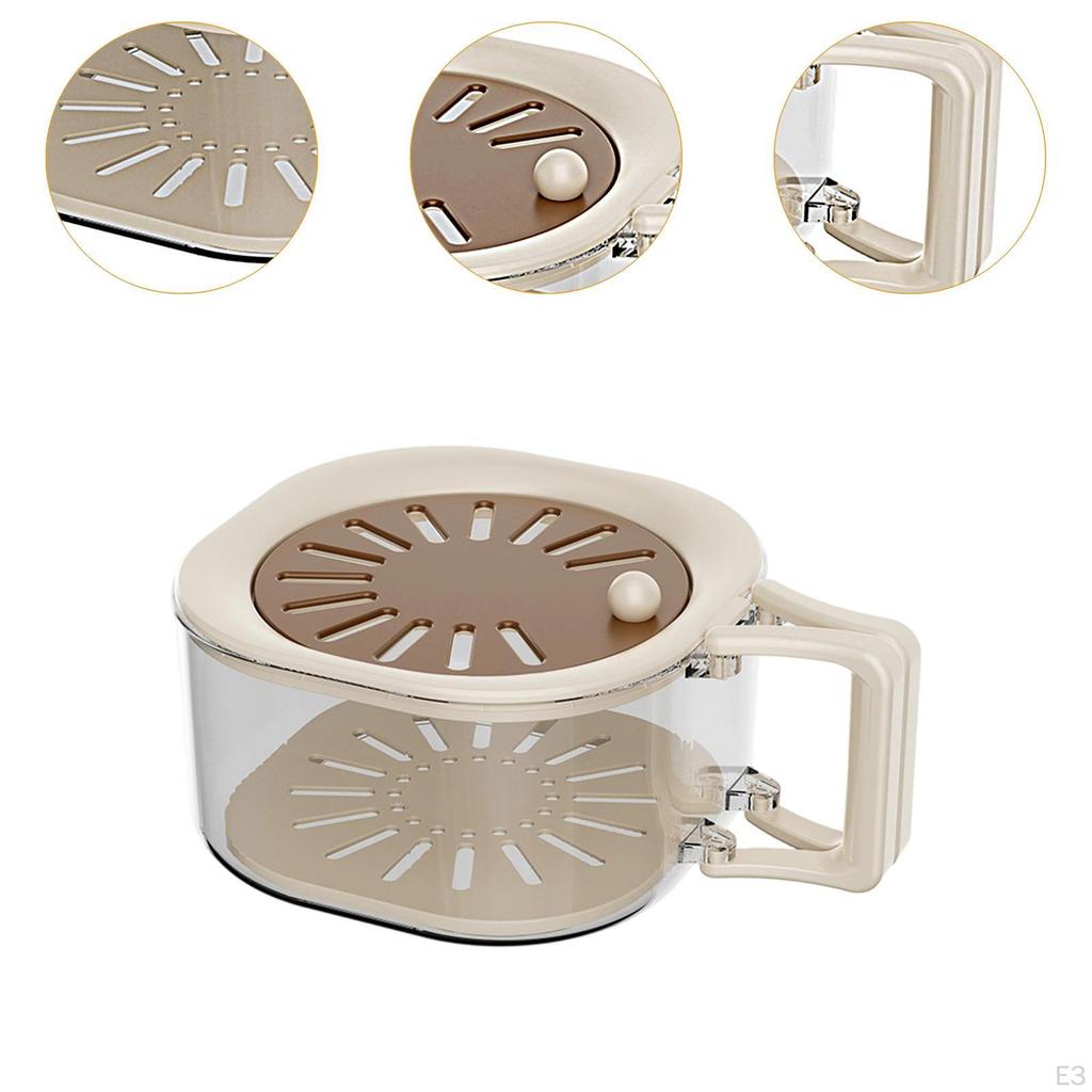Fruit Drain Basket Foldable Handle Home Use Practical, Keeper Container Portable Multipurpose,