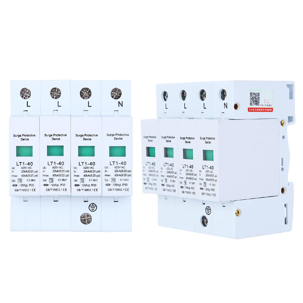 4P LT1?40 Überspannungsschutz 40ka Schutzmodul Geräte Niederspannungsableiter Weiß