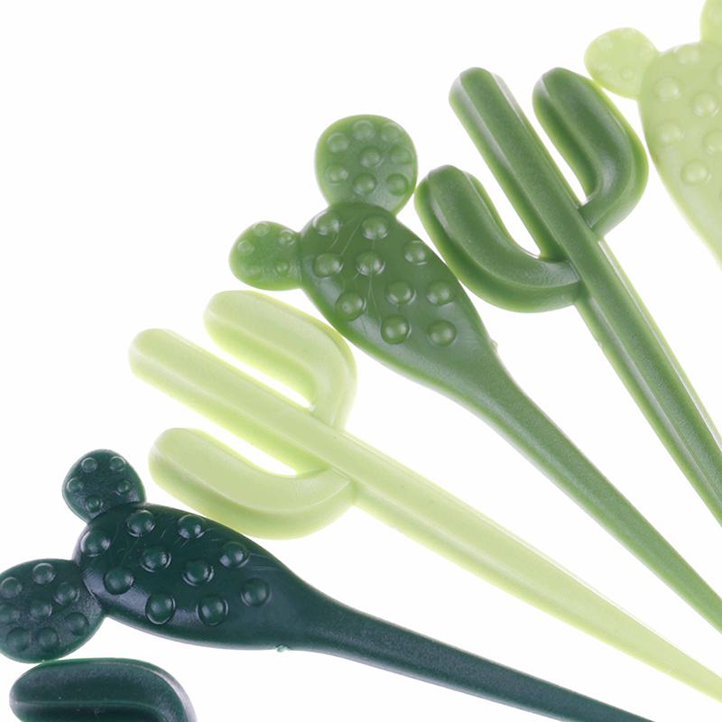 6Pcs/Pack Cactus Fruit Forks Dessert Forks Toothpick Kids Tableware Food Picks