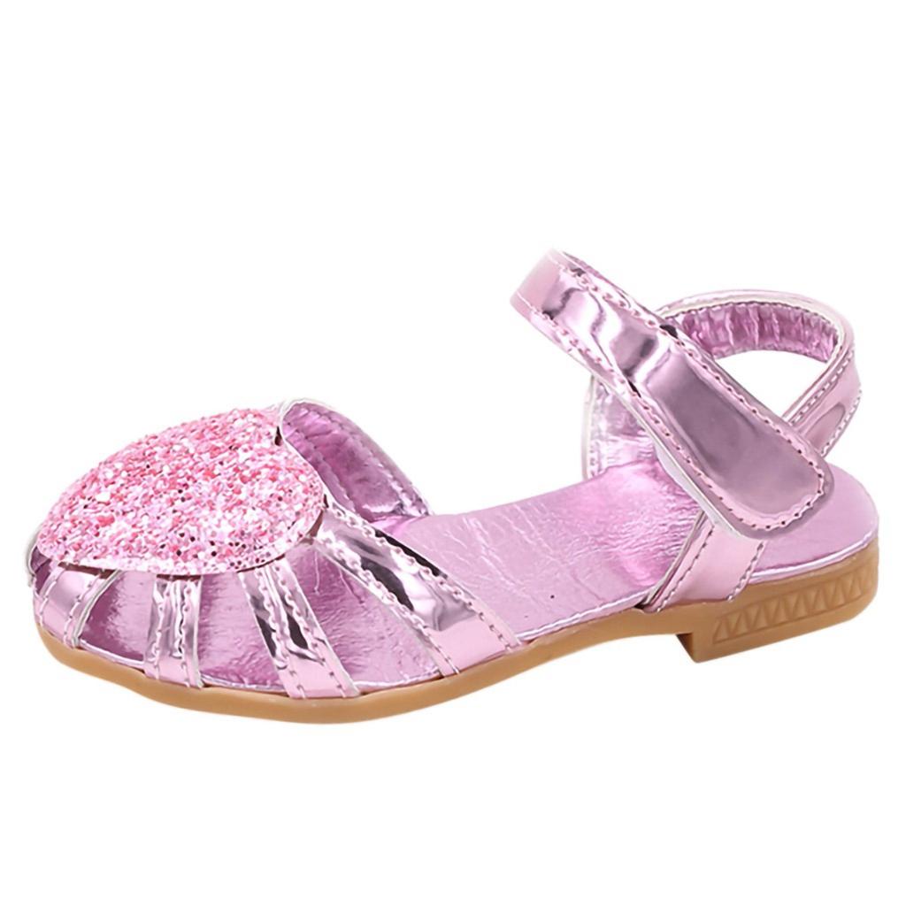 Girls' Baotou Dance Show Sandals Children's Sequin Love Beach Children's Shoes