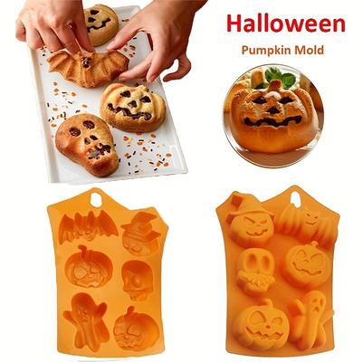 2 szt. Nieprzywierających form silikonowych, Kształty Halloweenowego Ducha i Dyni do pieczenia (Czekolada/Ciasta) & Mydło ręcznie robione, Prezenty na przyjęcie