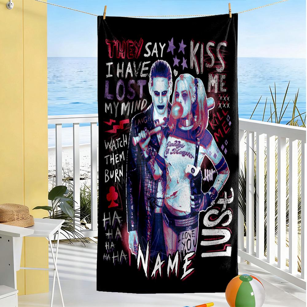 Warnermedia Customize Your Name Beach Towel Super Soft & Absorbent