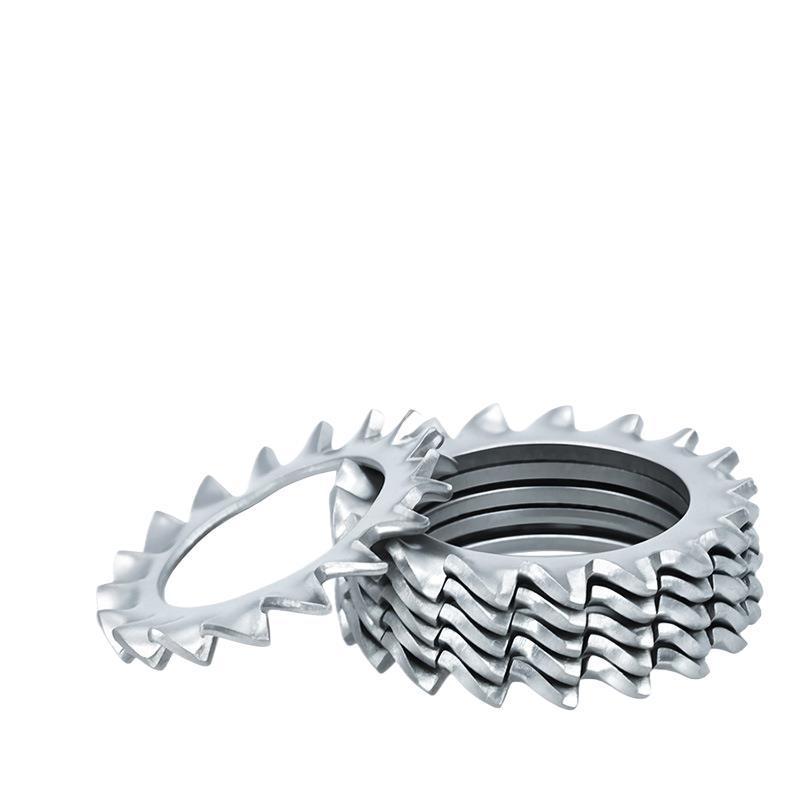 Yigu Yigu Uhlíková ocel Bílý zinek Vroubkovaná pojistná podložka M3-M30, Proti uvolnění, Proti sklouznutí