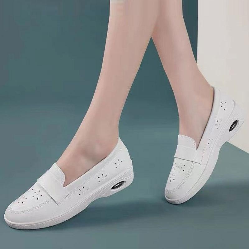 Nurse Shoes Women's Soft Soles Are Breathable and Not Tired, Feet Spring and Summer Air Cushion Work Thick Soles Increase Height, Non-slip Medic