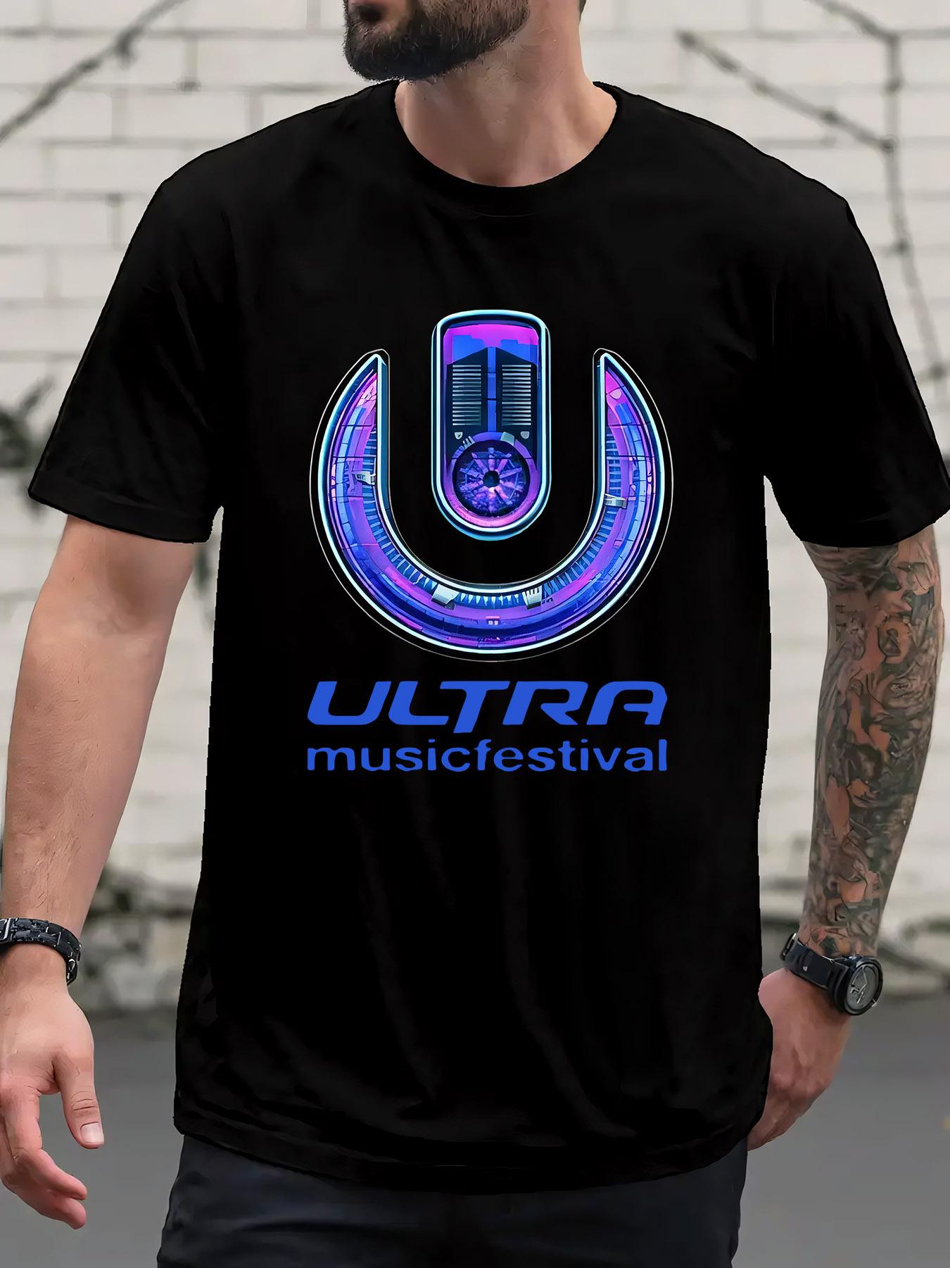 Ultra Music Festival Graphic Tshirt - Vibrant Neon Print ... M