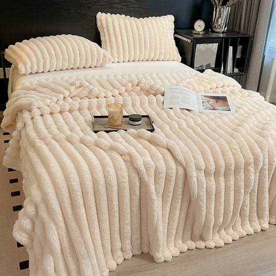 Faux Rabbit Fur Throw Bubble Blanket Warm Blanket Fluffy Blanket Plush Cozy Thick Furry Blanket