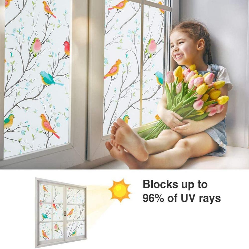 Non-Adhesive Window Cling Static Window Stickers Decorative Glass Film Window Film Static Sticker