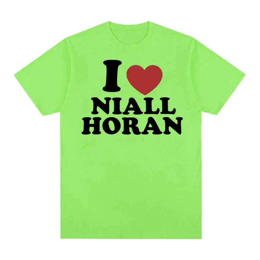 Ich liebe Niall Horan Print T-Shirt Herren T-Shirt Lässig 100% Baumwolle Kurzarm T-Shirt Sommermode Oversize T-Shirt Top
