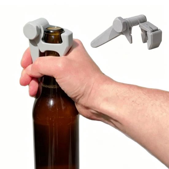 Single-Hand Bottle Cap Shooter Bottle Opener Tool 2-in-1 Can & Portable Bottle Cap