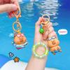 with Bell Swimming Ring Capybara Pendant Cute Cartoon Car Key Ring  Car Key Pendant