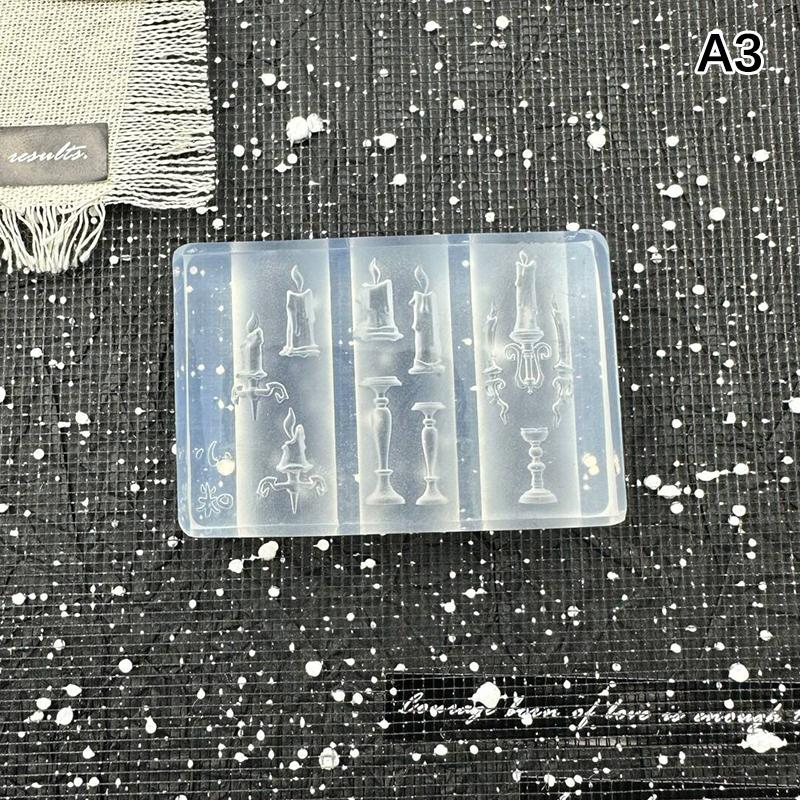 Matriță Unghii Silicon 3D Lumânări Suporturi Lumânări Vaze Design Ștanțare Unghii Decorațiuni Unghii Design DIY Instrument Artă Manichiură
