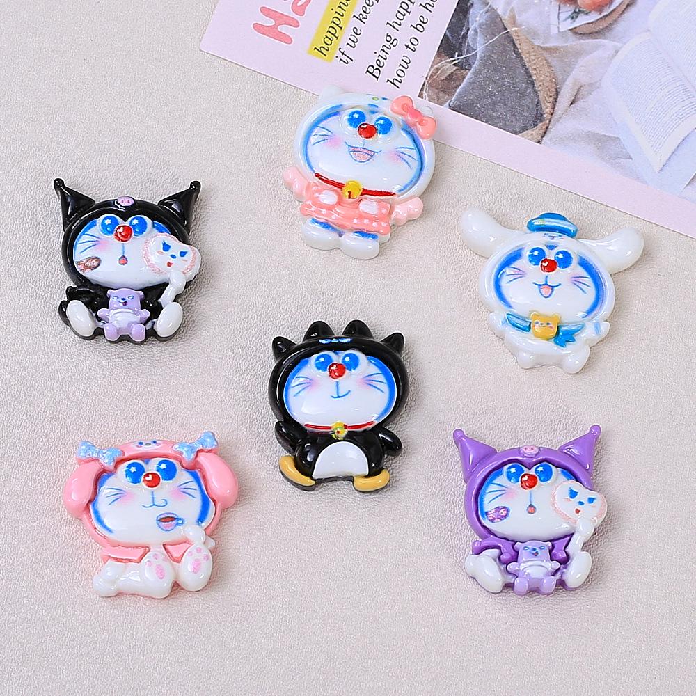Cartoon Cat Resin Hair Clip DIY Ornament Kit