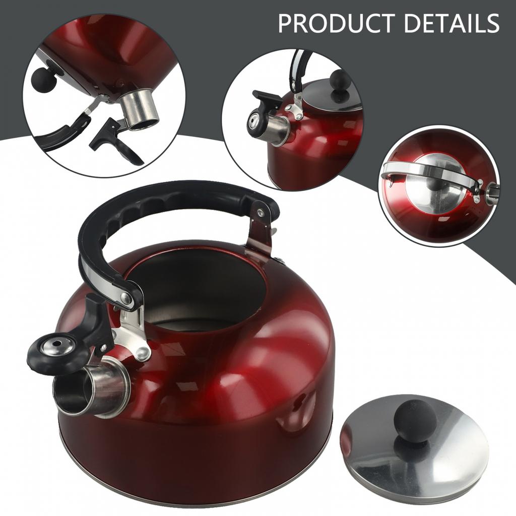 2L Whistling Kettle Stainless Steel Stovetop for Gas Electric Induction
