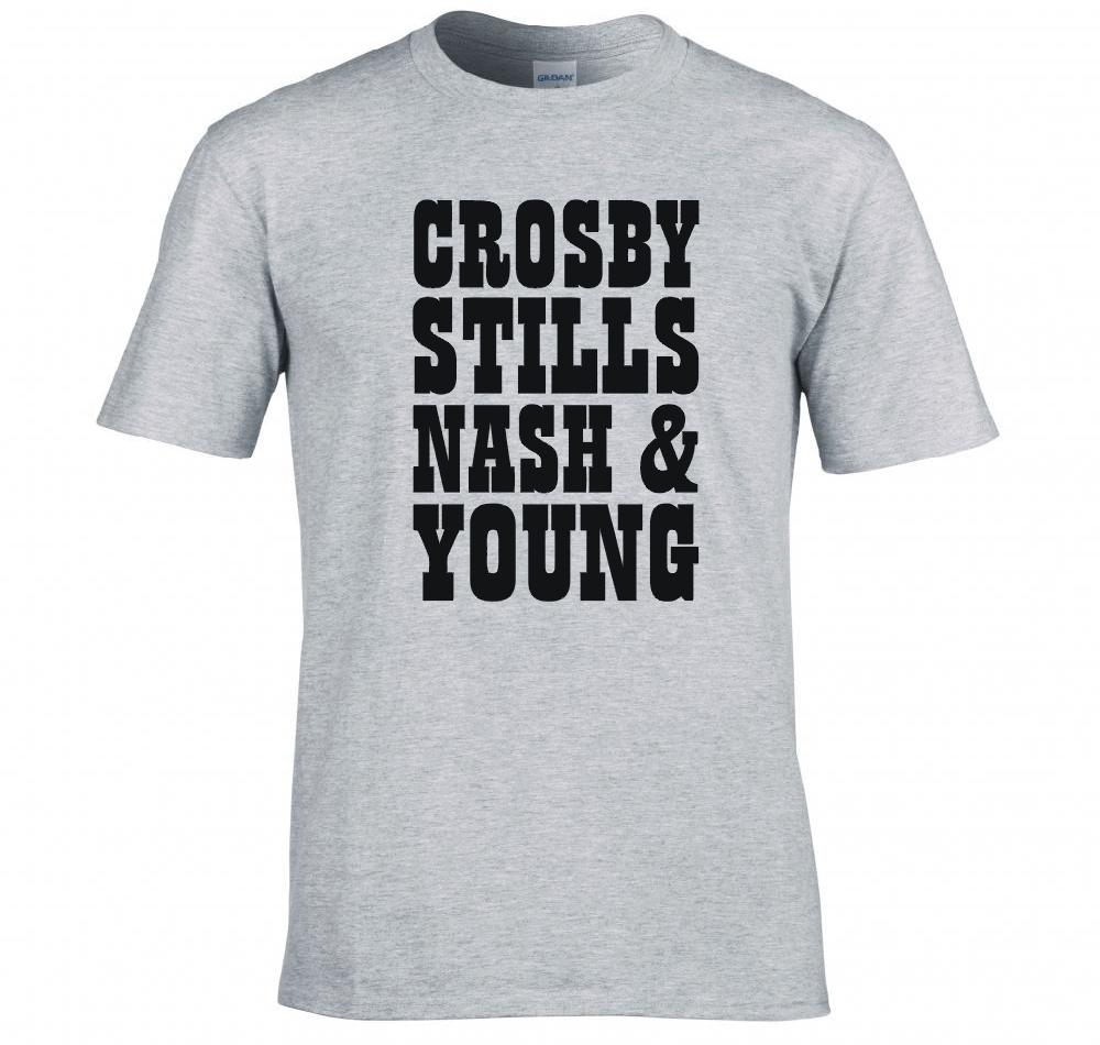 Crosby Stills Nash Young Band Logo T Shirt New