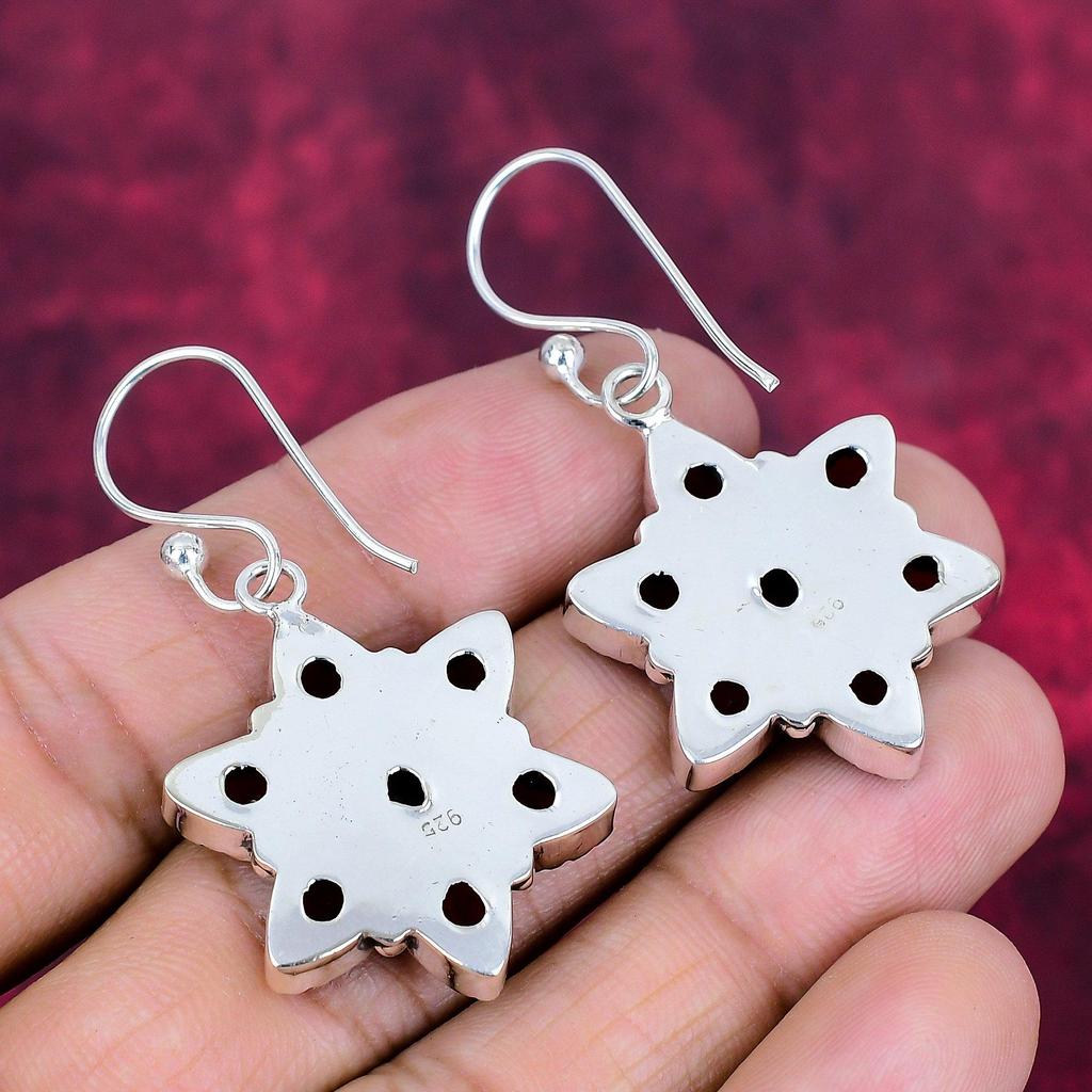 Garnet Earrings, 925 Solid Sterling Silver Gemstone Jewelry, Handmade Earrings, For Thanksgiving