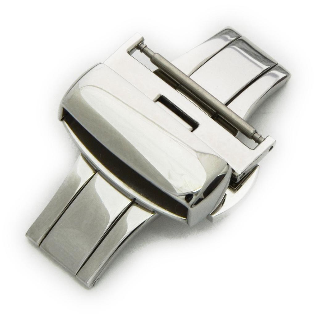 CASSIS D-Buckle PBF D-BUCKLE Mirror Finish 20mm Silver with Replacement Tool CASSM020