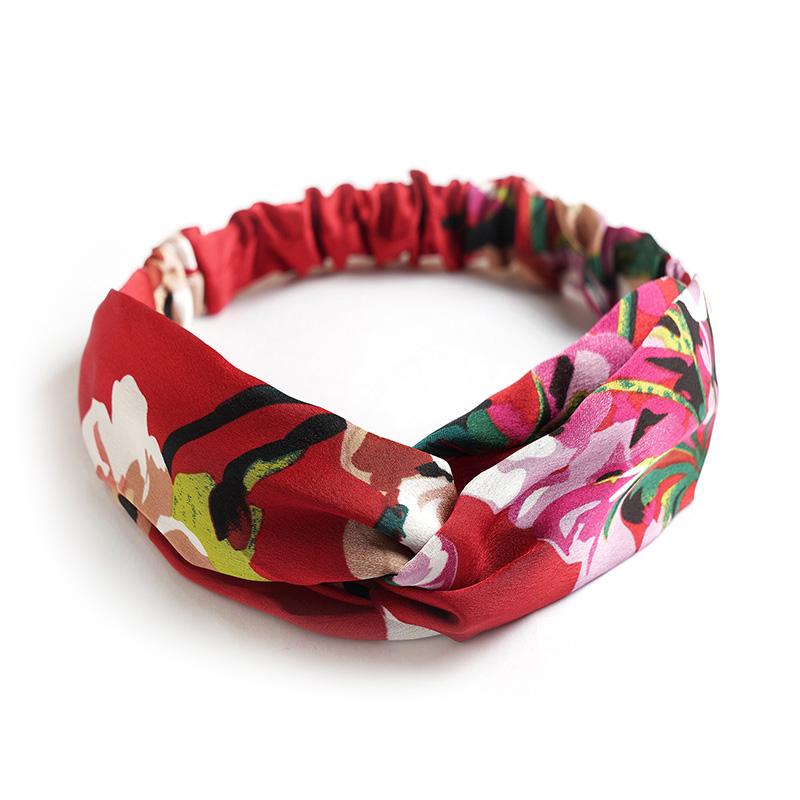 Fashion Women Girls Summer Bohemian Hair Bands Print Headbands Vintage Cross Turban Bandage Bandanas HairBands Hair Accessories