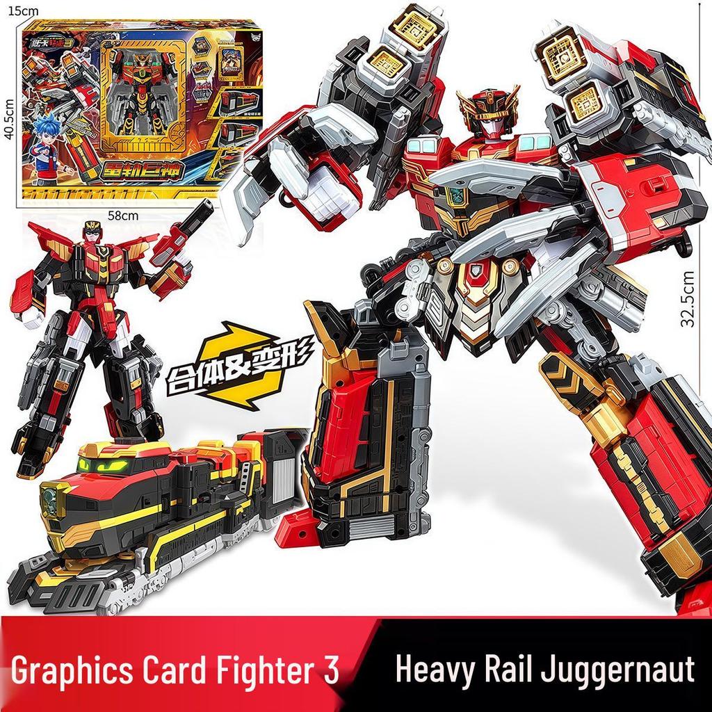 Authentischer Flash Card Fighter 3: Roter Seelenkönig Phantom Schnelle Verwandlung Roboter Spielzeug