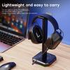 1 Set Headphone Backlight Aluminum Headphone Stand RGB Display Bracket Vertical Gaming Headset