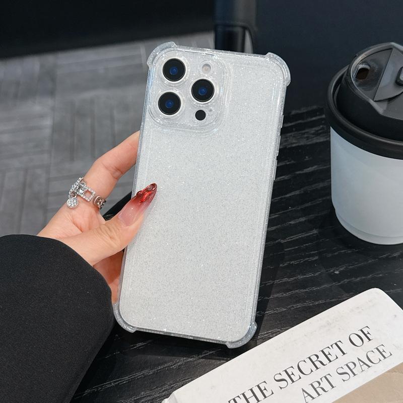 

Блестящий мягкий силиконовый прозрачный чехол для iPhone 16E 16 Pro 15 Pro Max 14 11 13 12 11 противоударный защитный прозрачный бампер для объектива iPhone 13 прозрачный