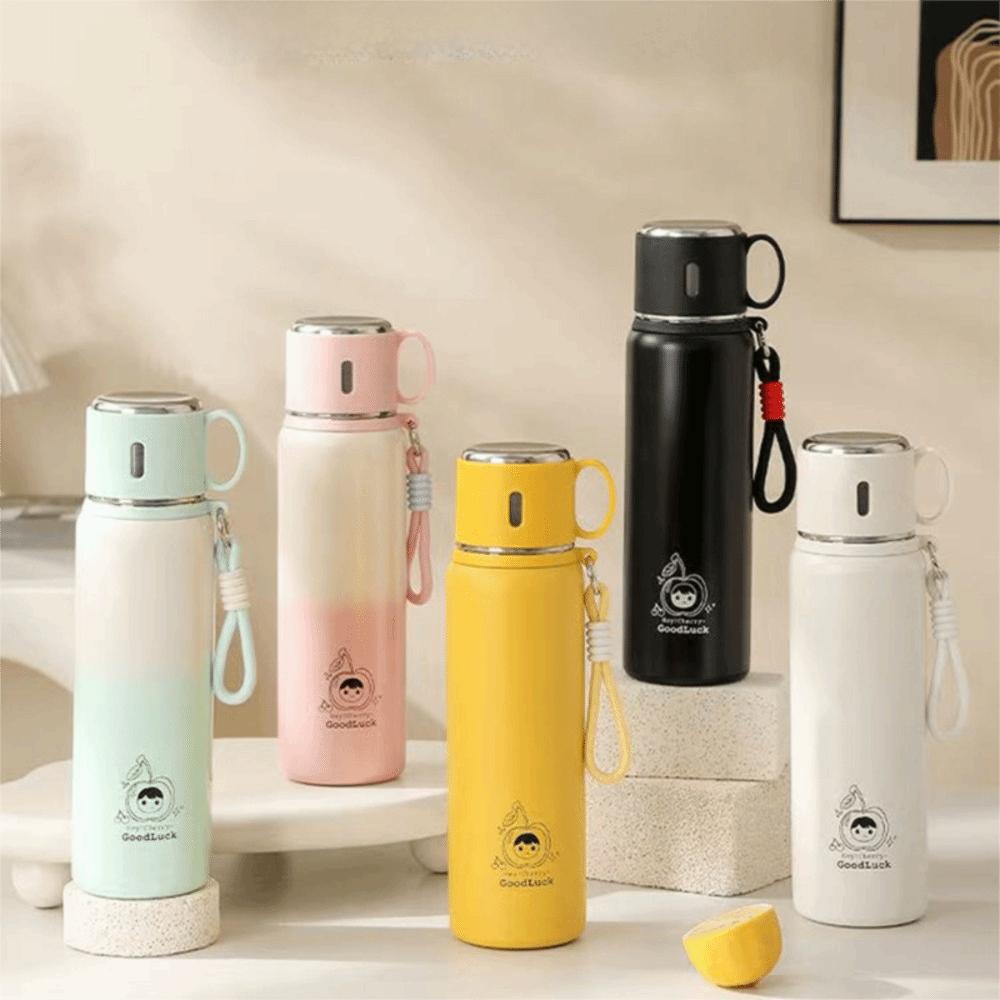 Keeping Hot/Cold Student Thermos Stainless Steel Vacuum Flasks Travel Thermal Cup  Office