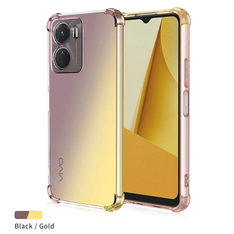 Shockproof Gradient Airbag TPU Case for Vivo Y36 Y78 Y100 Y02 Y16 Y22 Y02S Y3 Y30 Y77 Y G 4G Protective Cover Funda Coque Vivo Y02S