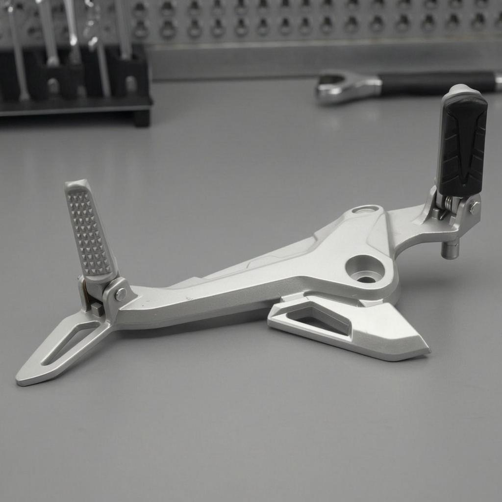 Foot Peg Assembly Lightweight Motorcycle Footrest with Brackets Textured