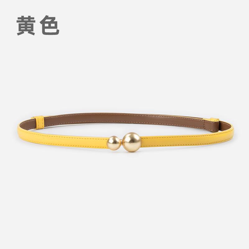 Buckle Women'S Belt Genuine Leather Women'S Belt Cowhide Waist Thin Women'S Belt Decorative Women'S Style