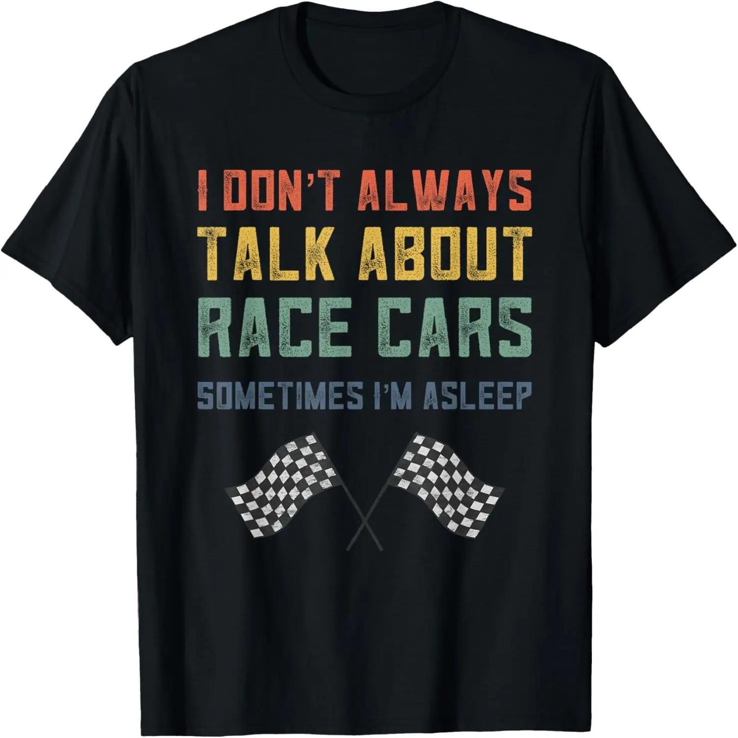 Retro Race Track Gifts For Checkered Flag Fast Cars Race Day T-Shirt XXXXL
