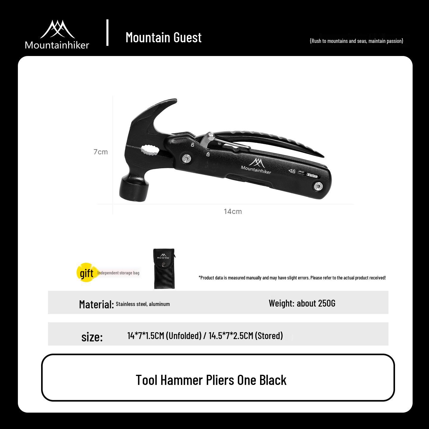Mountain Guest Multi-function Outdoor Claw Hammer & Pliers Tool