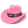 Classic Western Style Cowboy Hat Hard Styling Hat Can Be Worn In All Seasons Outdoor Cycling Travel Visor Versatile Top Hat