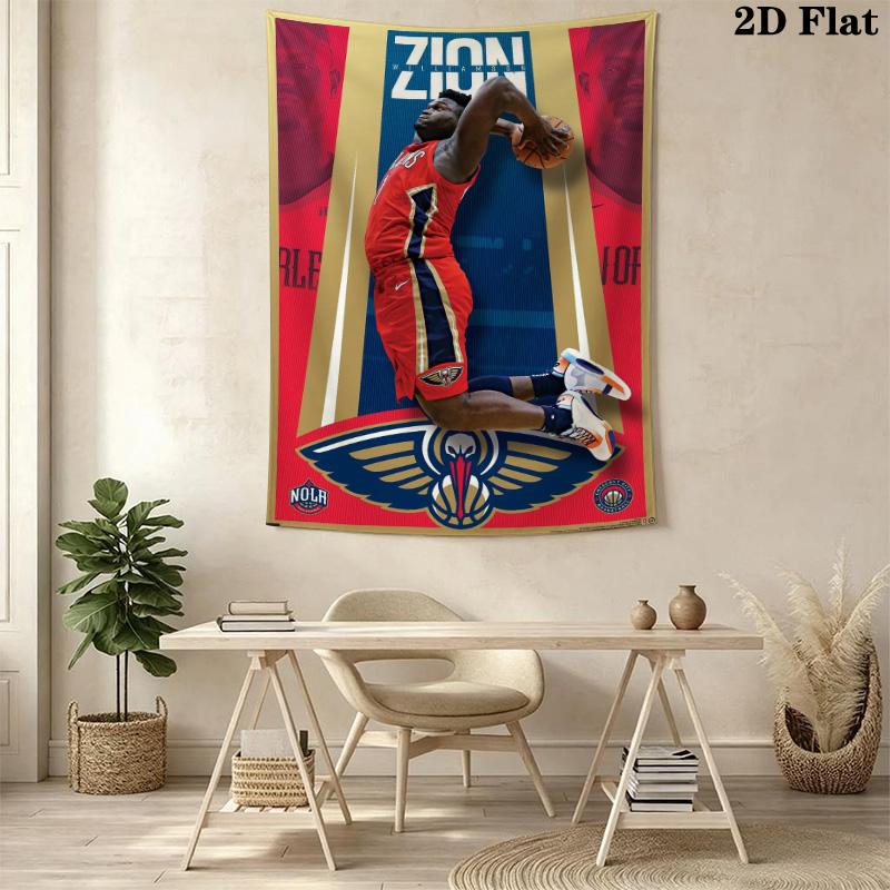 Zion Williamson Power Poster Threepiece Set 1 Duvet Cover 2 Pillowcase Without Core Soft And Comfortable Bedding Set