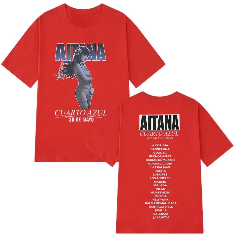 

Aitanas Cuarto Azul Album T Shirt Unisex Women Fashion Short Sleeve Tshirt Summer Cotton Harajuku ONeck TShirt Fan Gifts S