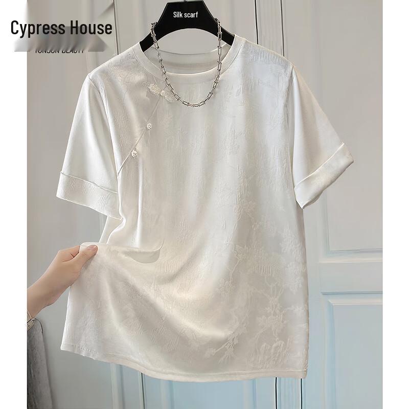 Женская новая футболка в китайском стиле Sibaishe с пуговицей-лягушкой L