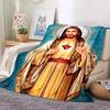 6 Size Merciful Jesus Christian God Flannel Art Blanket Throw Sofa Bed Cover Four Season Soft Fluffy Quilt Blanket Flannel Throw