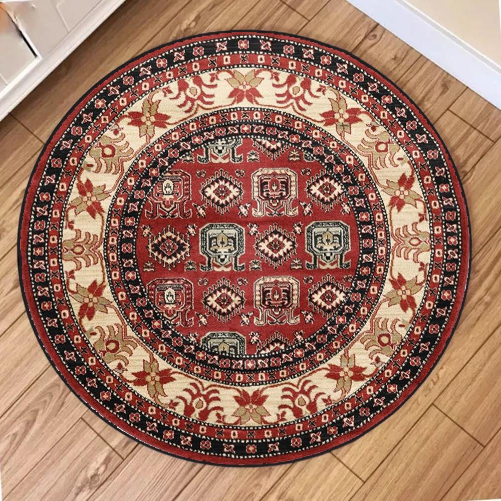 

Bohemia Print Round Carpet Soft Washable Anti-slip Rug for Living Room Bedroom Lounge Sofa Decor Floor Mat 40X40cm
