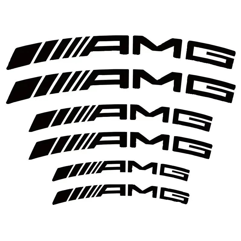 Custom Made Set of 6 PCS 3 Sizes for AMG Mercedes Benz Brake Caliper Decals Stickers HiTemp Resistance Film