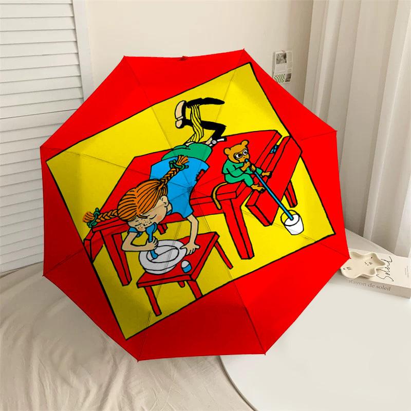

1PC girl piano Automatic Open/Close Umbrella with Windproof, 8-Rib Sturdy Canopy, Durable Ribs, Fashionable Design,1240a